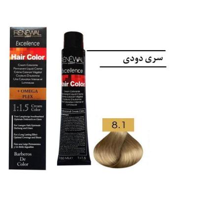 رنگ مو رنوال 8.1 بلوند دودی روشن