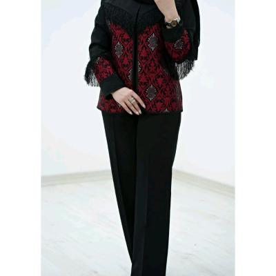 ست کت شلوار شقایق کرپ و تافته