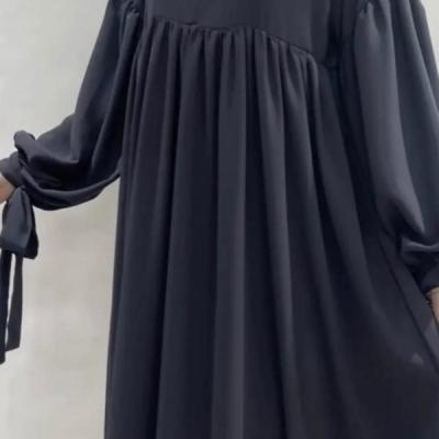 رویه زنانه کرپ مدل مانتو عبایی چین دار شیک