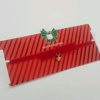 چوکر (دور گردنی) کریسمسی مخمل قرمز آویز زنگوله طلایی