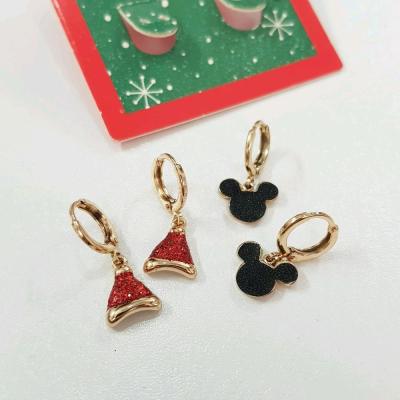 پک دو جفتی گوشواره کریسمسی قفلی میکی موس