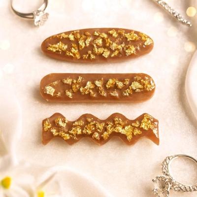 گیره رزینی موکا قهوه ای سه تایی