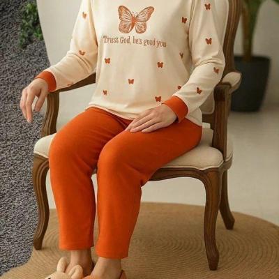 ست بلوز شلوار گلدوزی پروانه 9185