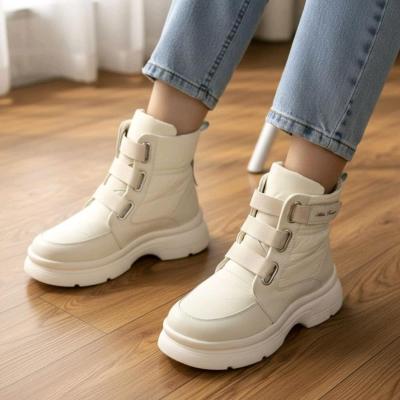 نیم بوت کاپشنی زنانه بوت چسبی سایز37تا40