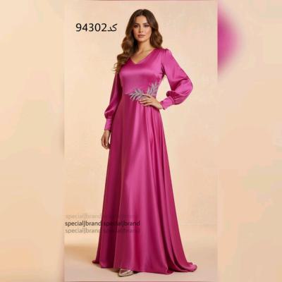 پیراهن مهمانی زنانه ساتن مدل پیراهن ماکسی مجلسی شیک خاص مناسب جشن مهمانی حدیث پولکی 94008