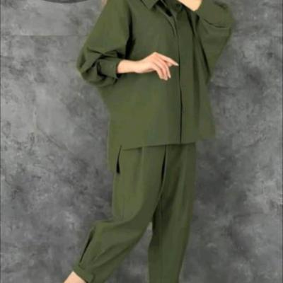 پیراهن و شلوار زنانه پوپلین نیلاس مدل شومیز و شلوار زنانه لینن