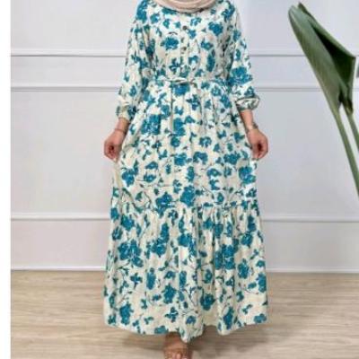 پیراهن زنانه نخی مدل پیراهن رخسار 2 نخی گرم بالا مناسب 38 تا 46 کد 881-151779