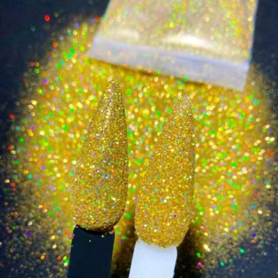 پودر شوگر ناخن طلایی هولوگرامی-154584