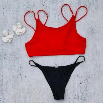 مایو بیکینی دو تیکه زنانه دو رنگ