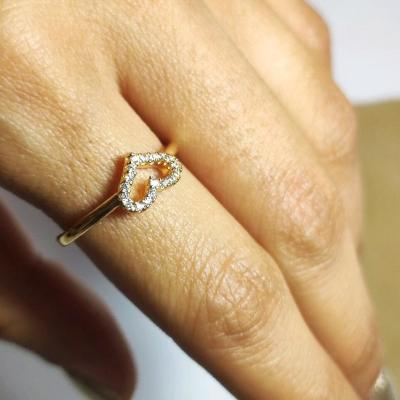 انگشتر قلب فول نگین ضد حساسیت برند ژوپینگ