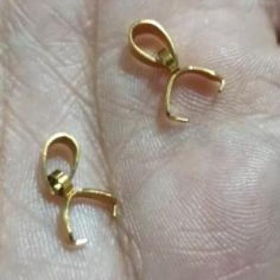 بست گردن آویز طلایی یکعددی