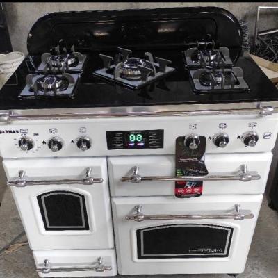 اجاق گاز کابینتی طرح فر 5 شعله صفحه شیشه