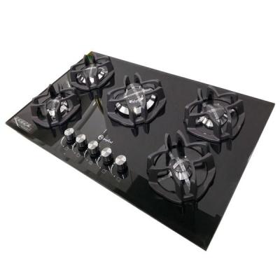 اجاق گاز رومیزی ترموکوبل دار 5 شعله مدل چدن گل