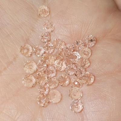 مهره کریستالی صورتی کم رنگ