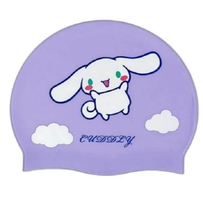 کلاه شنا بچه گانه سیلیکونی طرح cuddly ( بنفش )