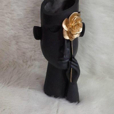 گلدان دکوری چهره و گل