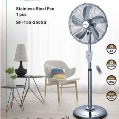 پنکه ایستاده ارشیا تمام استیل مدل SF155 هزینه ارسال پس کرایه بامشتری