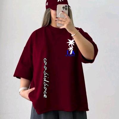 تیشرت لش استایل لانگ زنانه و دخترانه قواره باکسی جدید-153097