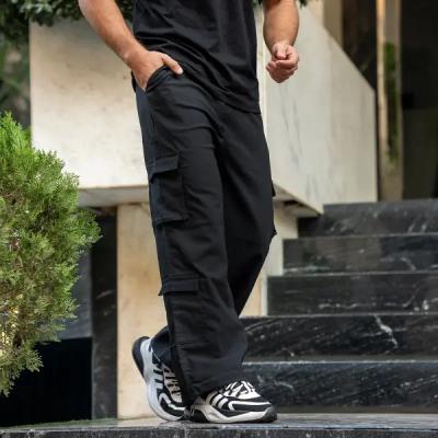 شلوار مردانه کارگو جنس بنگال رنگ مشکی