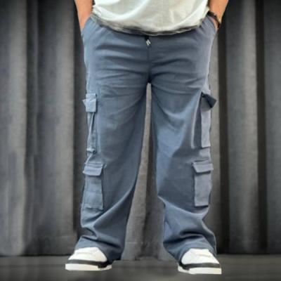 شلوار مردانه کارگو جنس بنگال رنگ طوسی