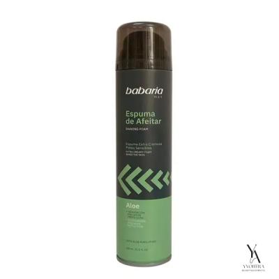 فوم اصلاح باباریا BABARIA حاوی آلوئه ورا مخصوص پوست حساس حجم 300 میل