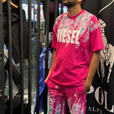 ست تیشرت شلوارک دیزل آبرنگی