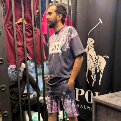 ست تیشرت شلوارک دیزل آبرنگی