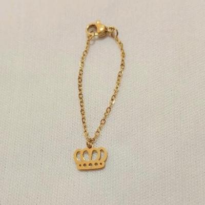 آویز ساعت زنانه استیل طلایی مدل تاج