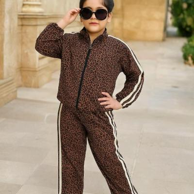 ست سویشرت شلوار پلنگی دخترانه