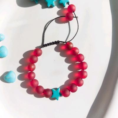 دستبند سنگ اونیکس و فیروزه