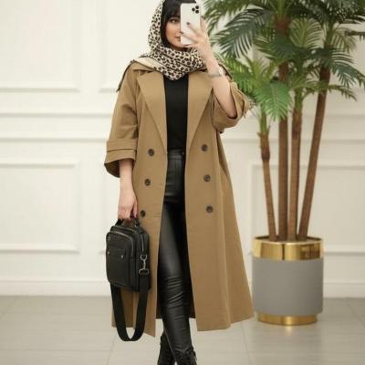 بارانی کتان تی سی مدل تینا - کد 536