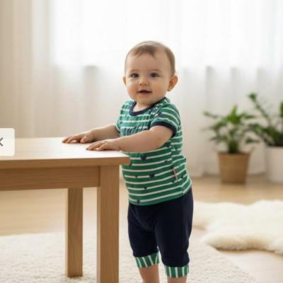 تیشرت شلوارک نخ پنبه دخترانه سایز 30 35