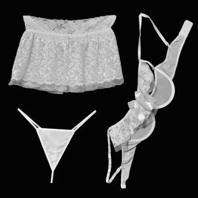 ست لباس خواب فانتزی دانتل و تور پشت باز VIP کد 0162