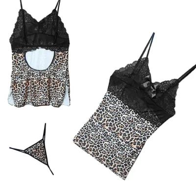 ست لباس خواب پلنگی فانتزی (Big Size) Violetta کد 2062