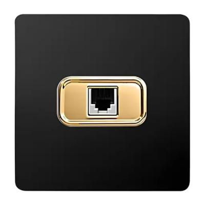 پریز شبکه صنایع آسیا الکتریک مدل کریستال BlkGld