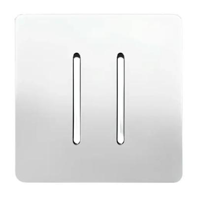 کلید دو پل صنایع آسیا الکتریک مدل کریستال WHI-SLV بسته 10عددی