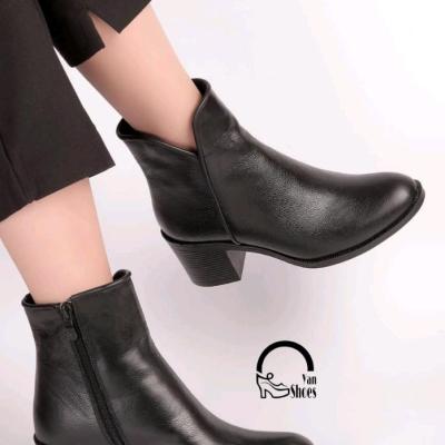 نیم بوت تمام چرم طبیعی گاوی