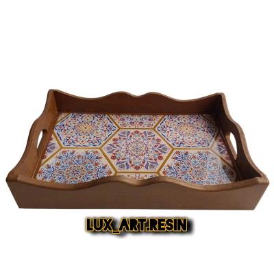 سینی سنتی مستطیل چوبی