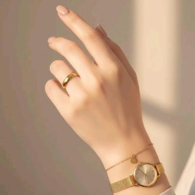 حلقه طلایی استیل ساده