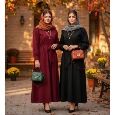 مانتو بلند مخمل کبریتی کفتان پاییزه صنم