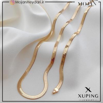 گردنبند و دستبند ماری لوکس طرح‌طلا ژوپینگ کدxup10010