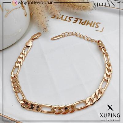 دستبند فیگارو لوکس طرح‌طلا ژوپینگ کدxup10011