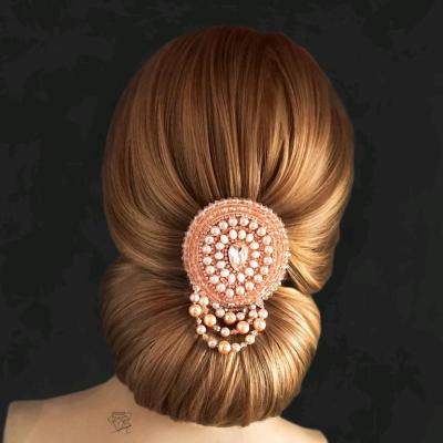 اکسسوری مو جواهردوزی با رنگ رزگلد