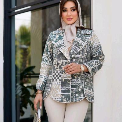 مانتو مجلسی کرپ مدل ژاکارد کوک دوزی و مغز دوزی-151740