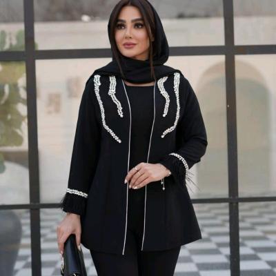 مانتو مجلسی کرپ مدل جواهر دوزی