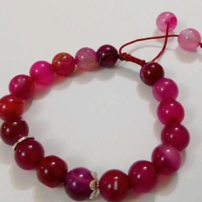 دستبند سنگ طبیعی ماداگاسکار با خرجکار نقره