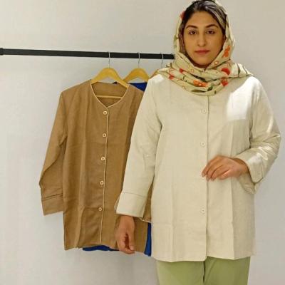 مانتو مجلسی کتان سروناز مدل کتان لمه