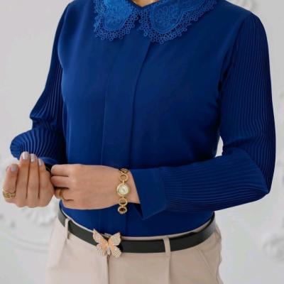 شومیز مجلسی کرپ آستین بلند زنانه