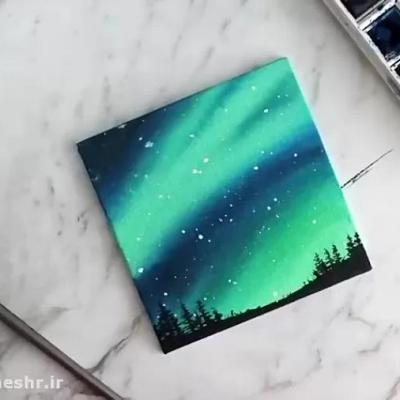 تابلو نقاشی مینیمال طرح آسمان