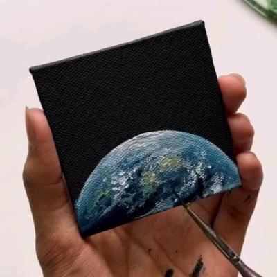 تابلو نقاشی مینیمال طرح کره زمین